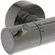 Duscharmatur von Ideal Standard in mattem Grau, mit einem Drehregler zur Temperatureinstellung und einem Schalter für den Wasserfluss.